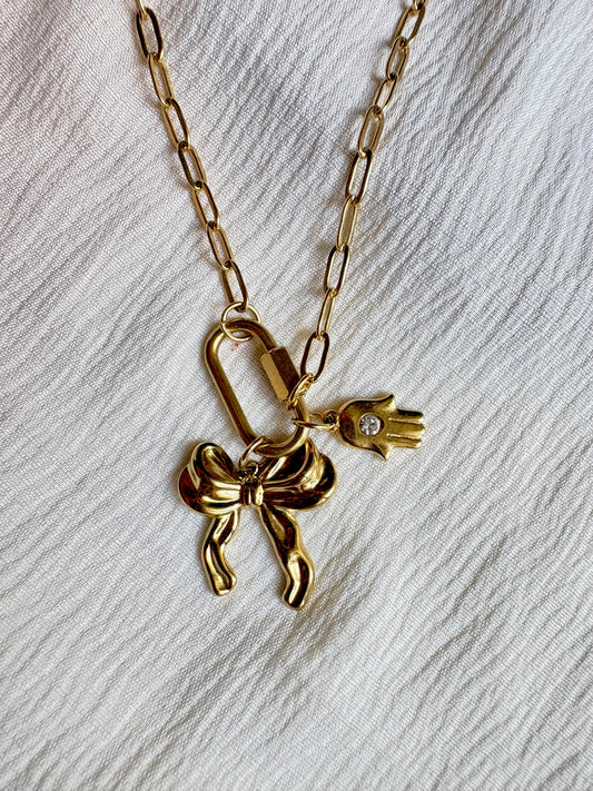 Bow Charm Necklace