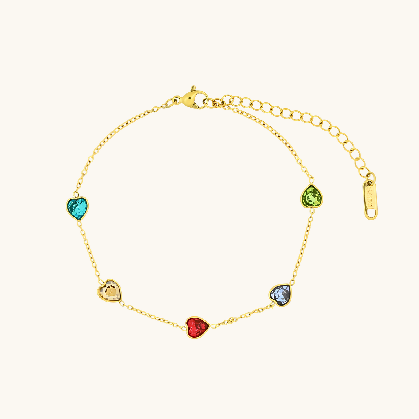 Mathias Colourful Heart Bracelet