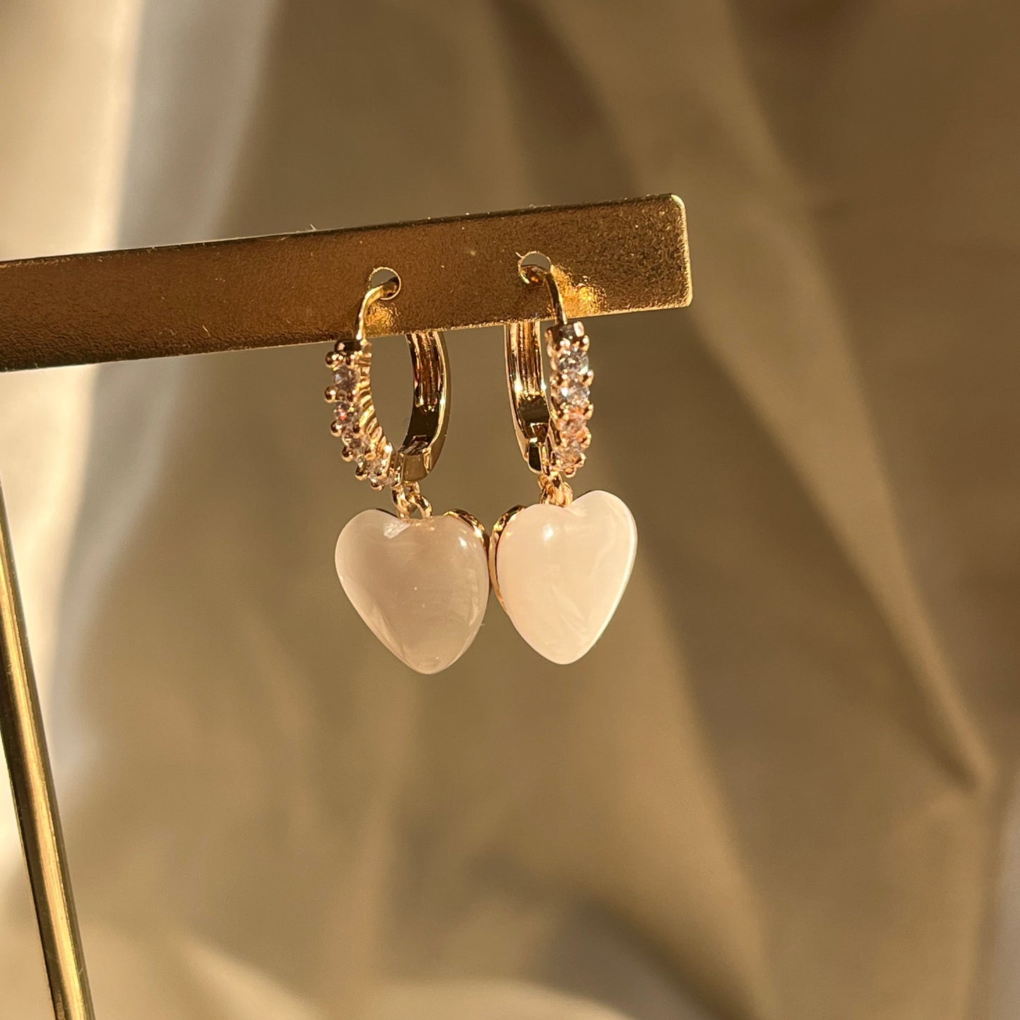 Heart Pearl Earrings