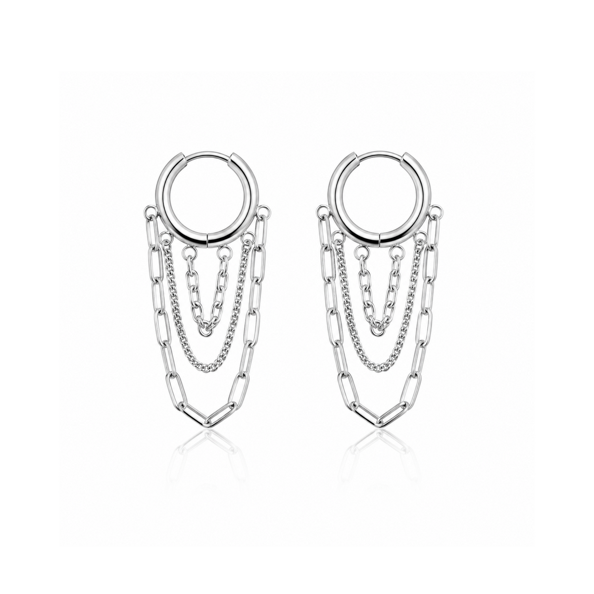 Silver Cascade Earrings