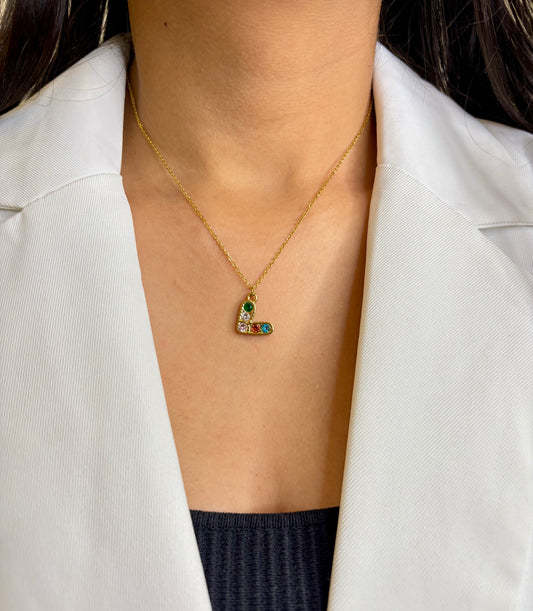 Colorful mini Heart Necklace