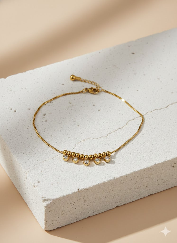 Sage Stone Anklet