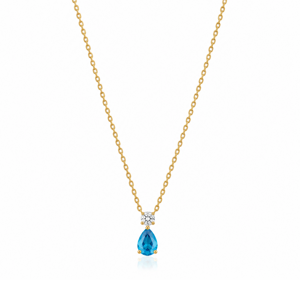 Teardrop Blue Necklace