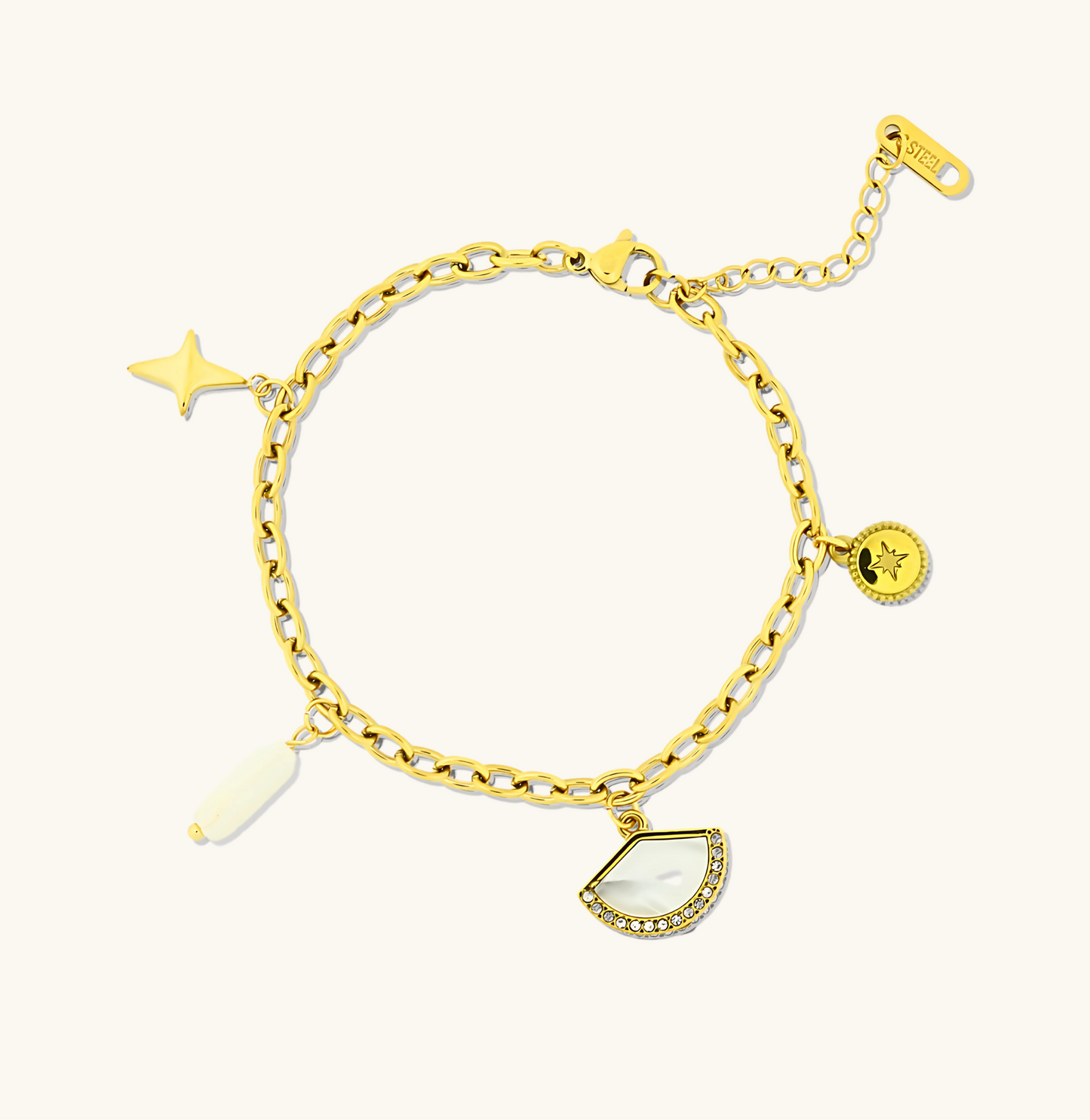 Bezel Charms Bracelet