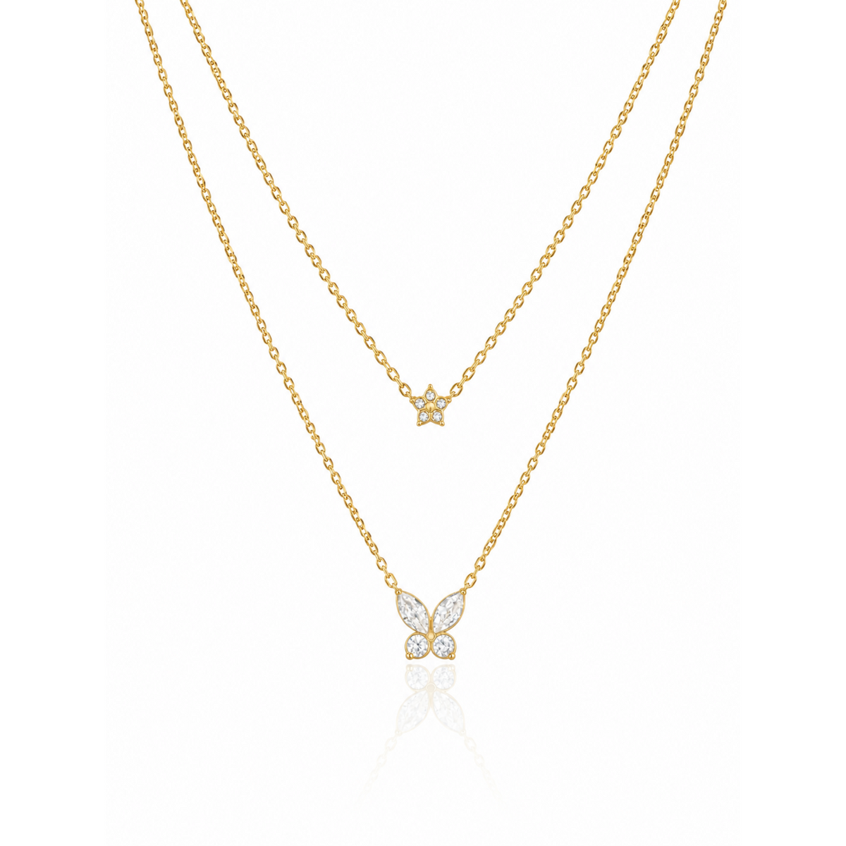 Butterfly Layered Necklace