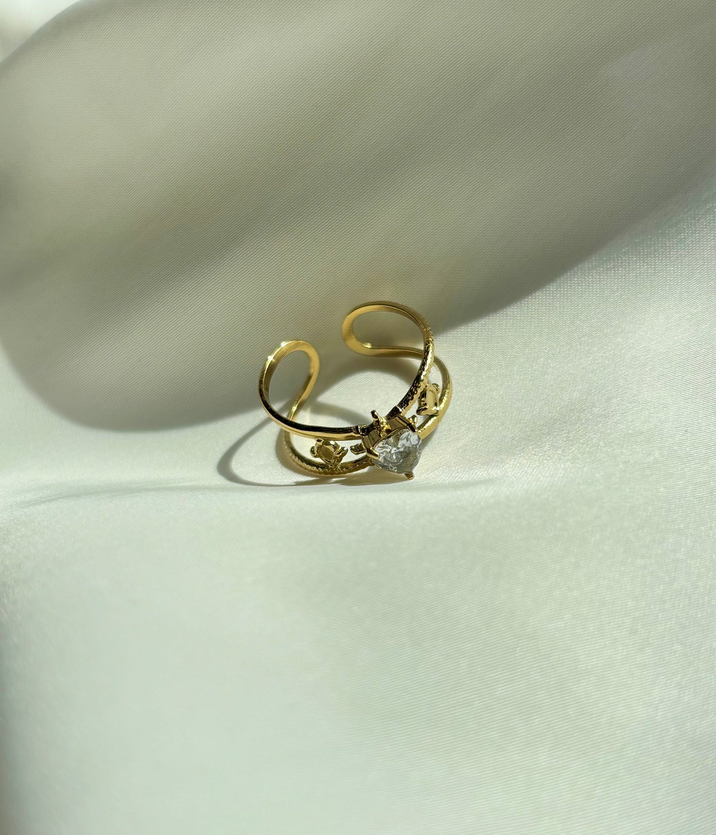 Pebble Heart Ring