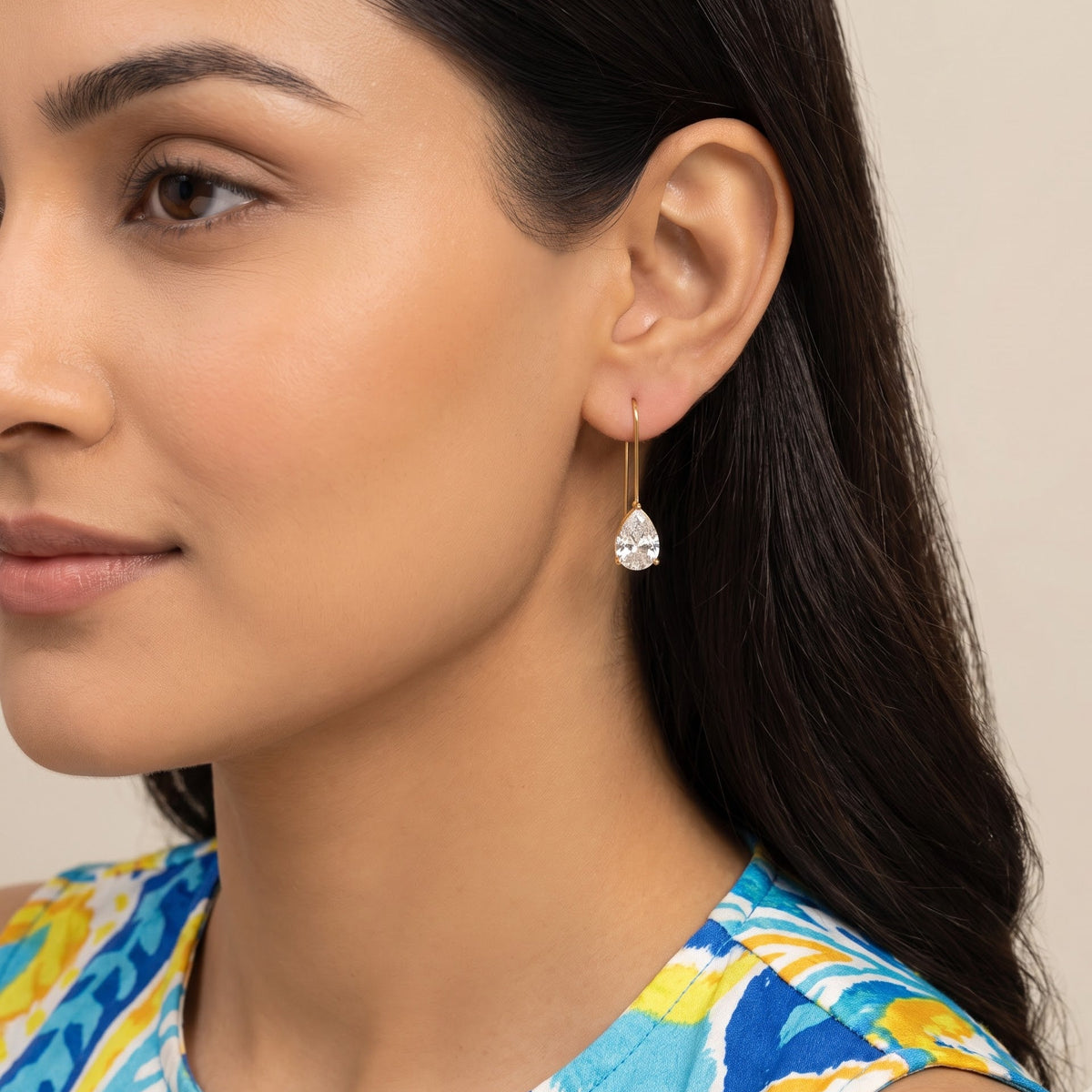 Threader Oval earrings