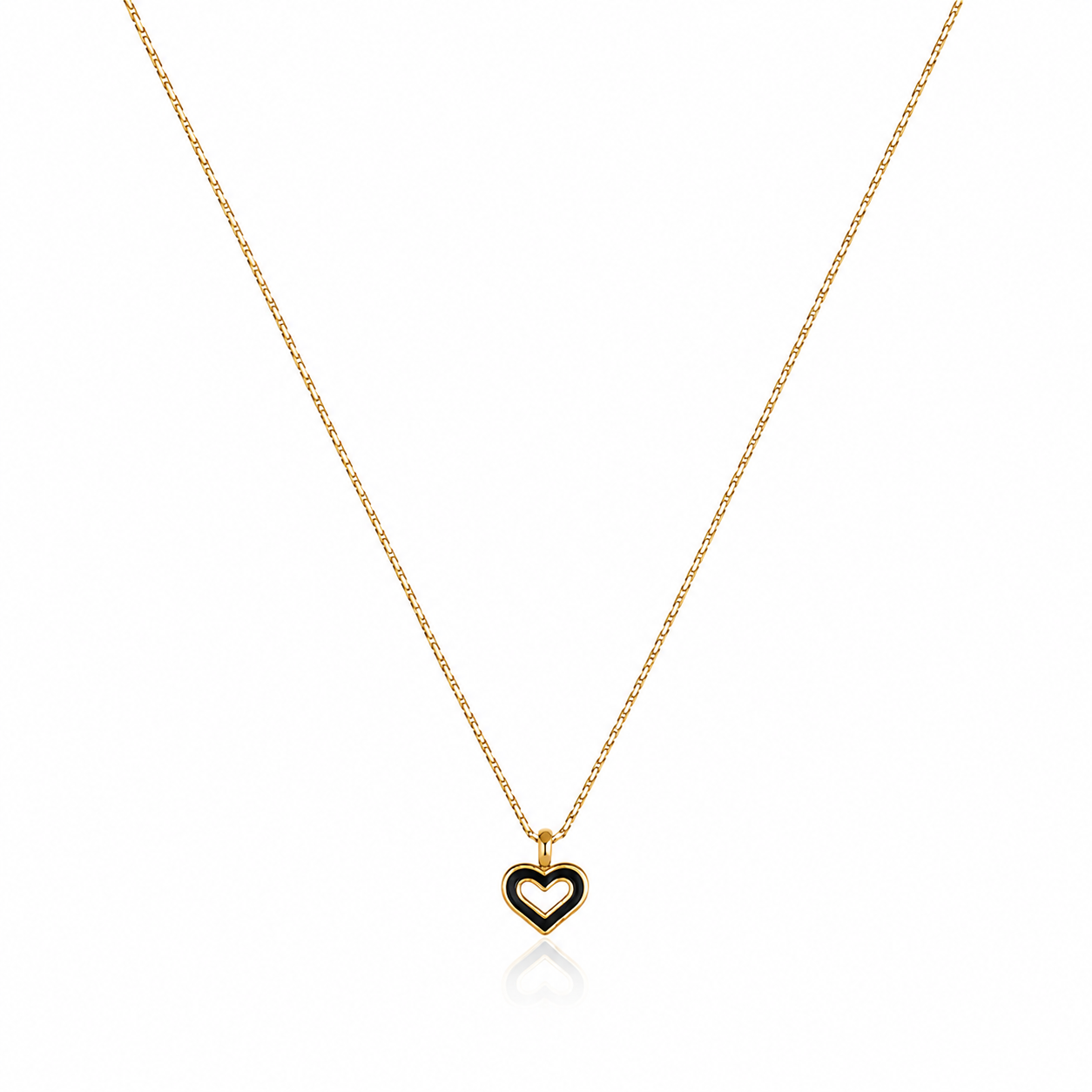 Mini Black Heart Necklace