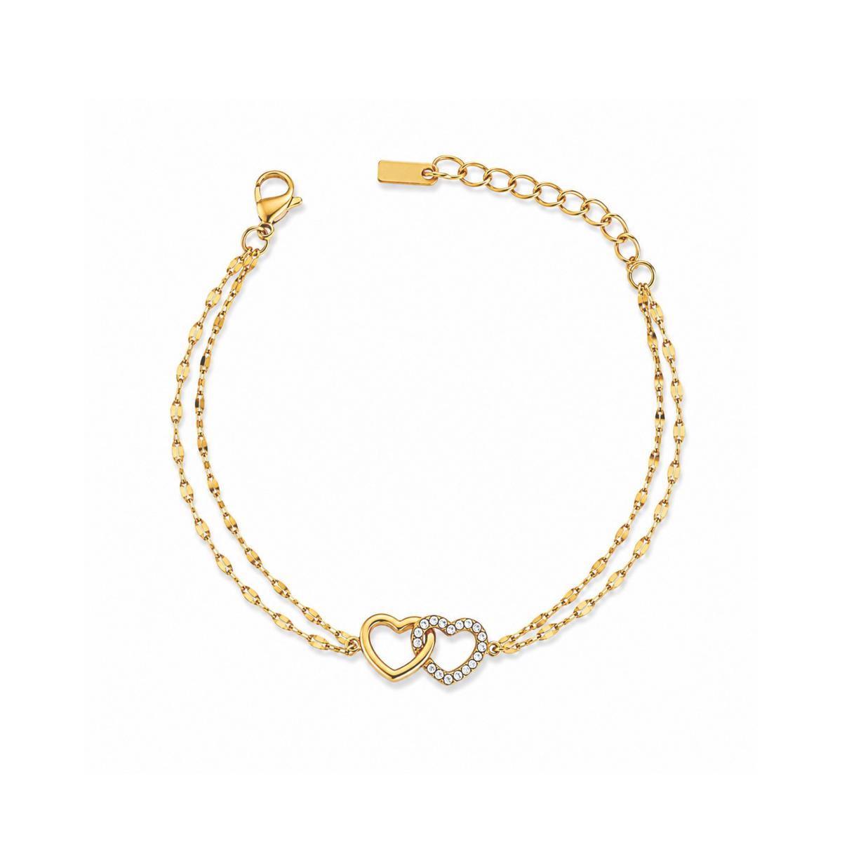 Double Layered Heart Bracelet