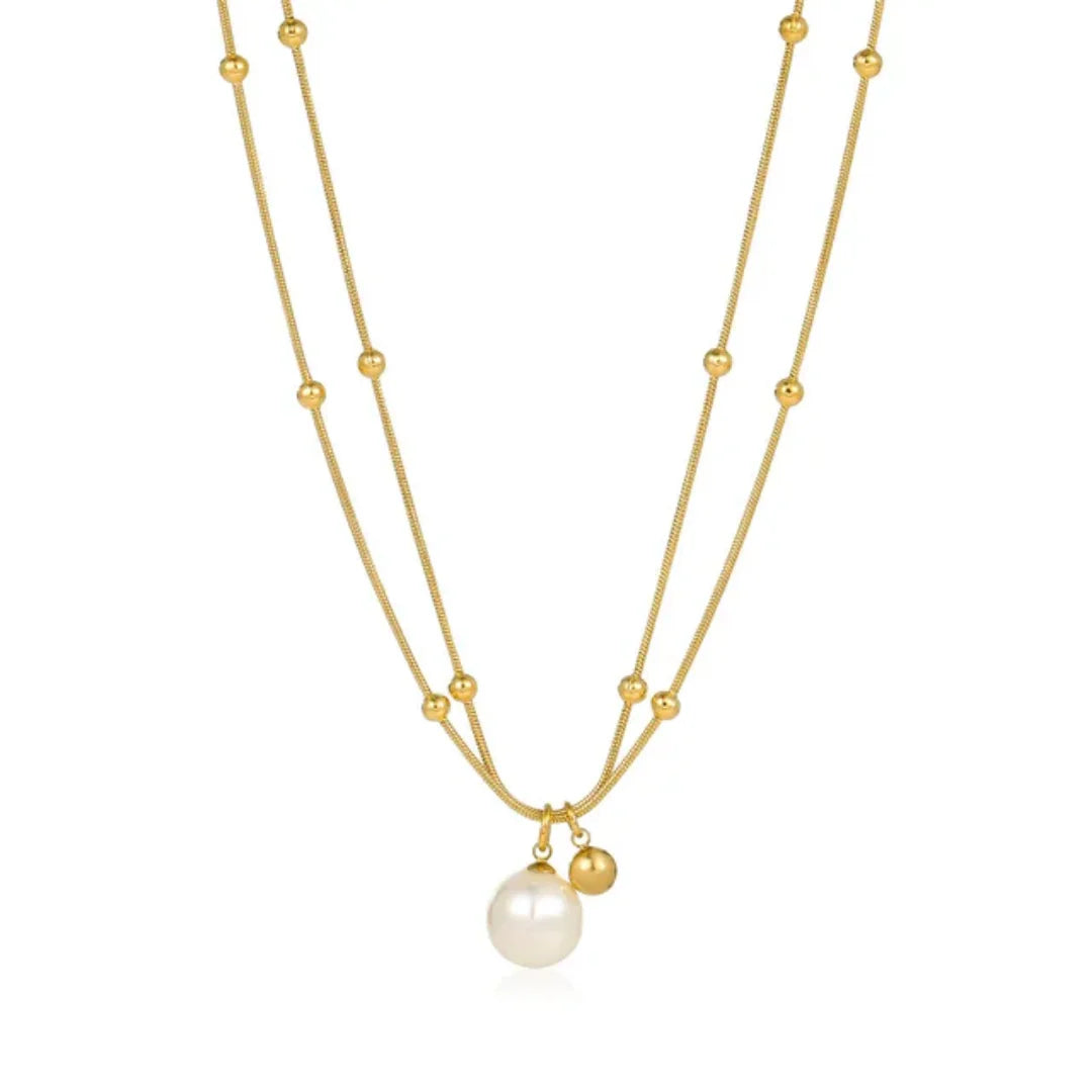 Camellia Pearl Necklace