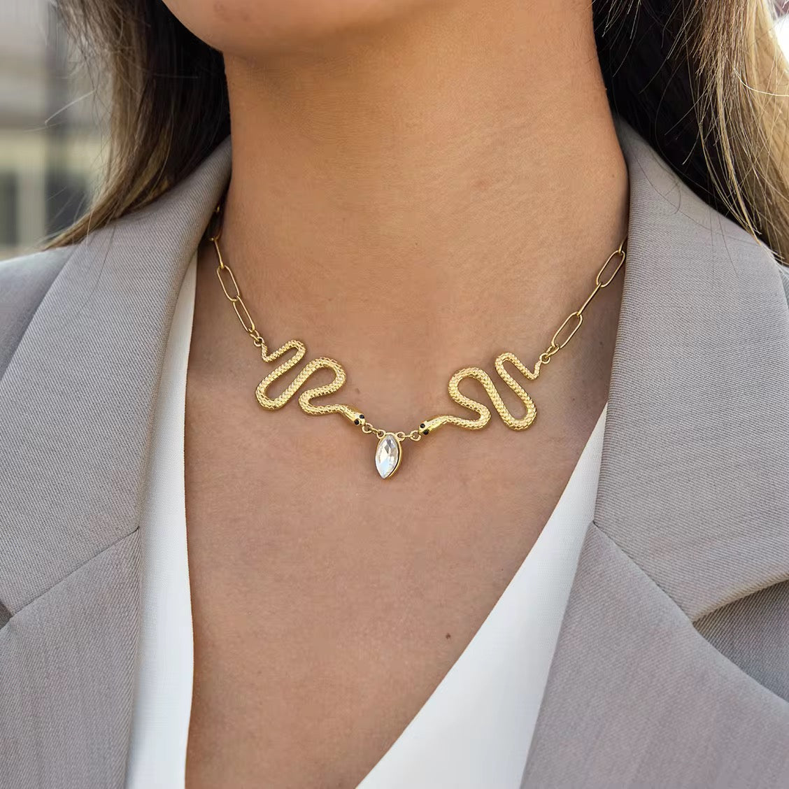 Serpent Statement Necklace