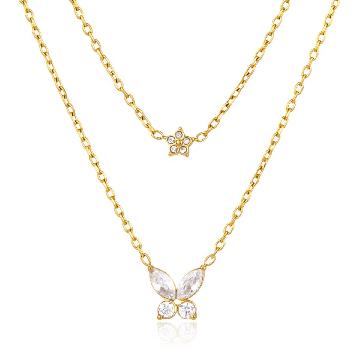 Butterfly Layered Necklace