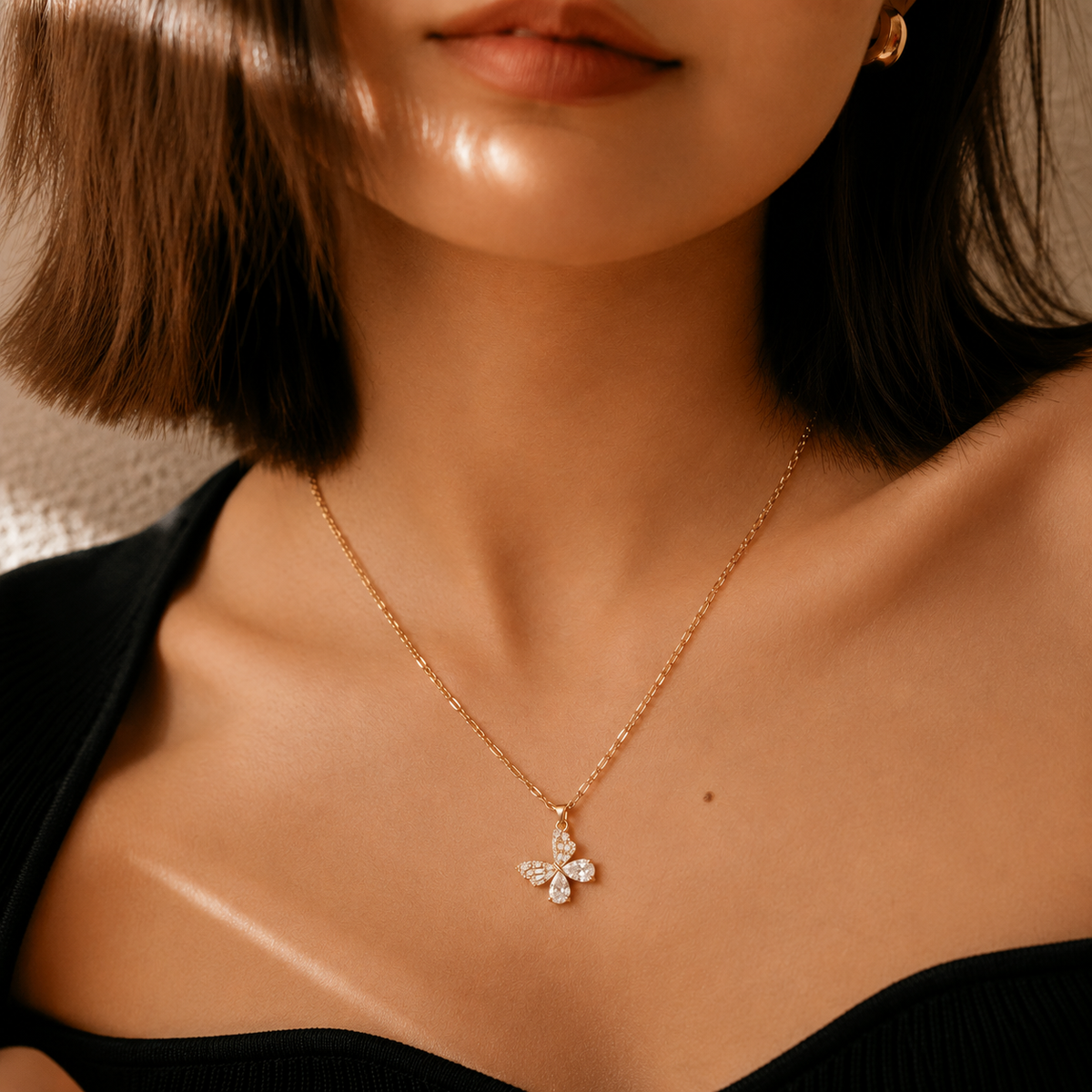 Crystal Butterfly Necklace