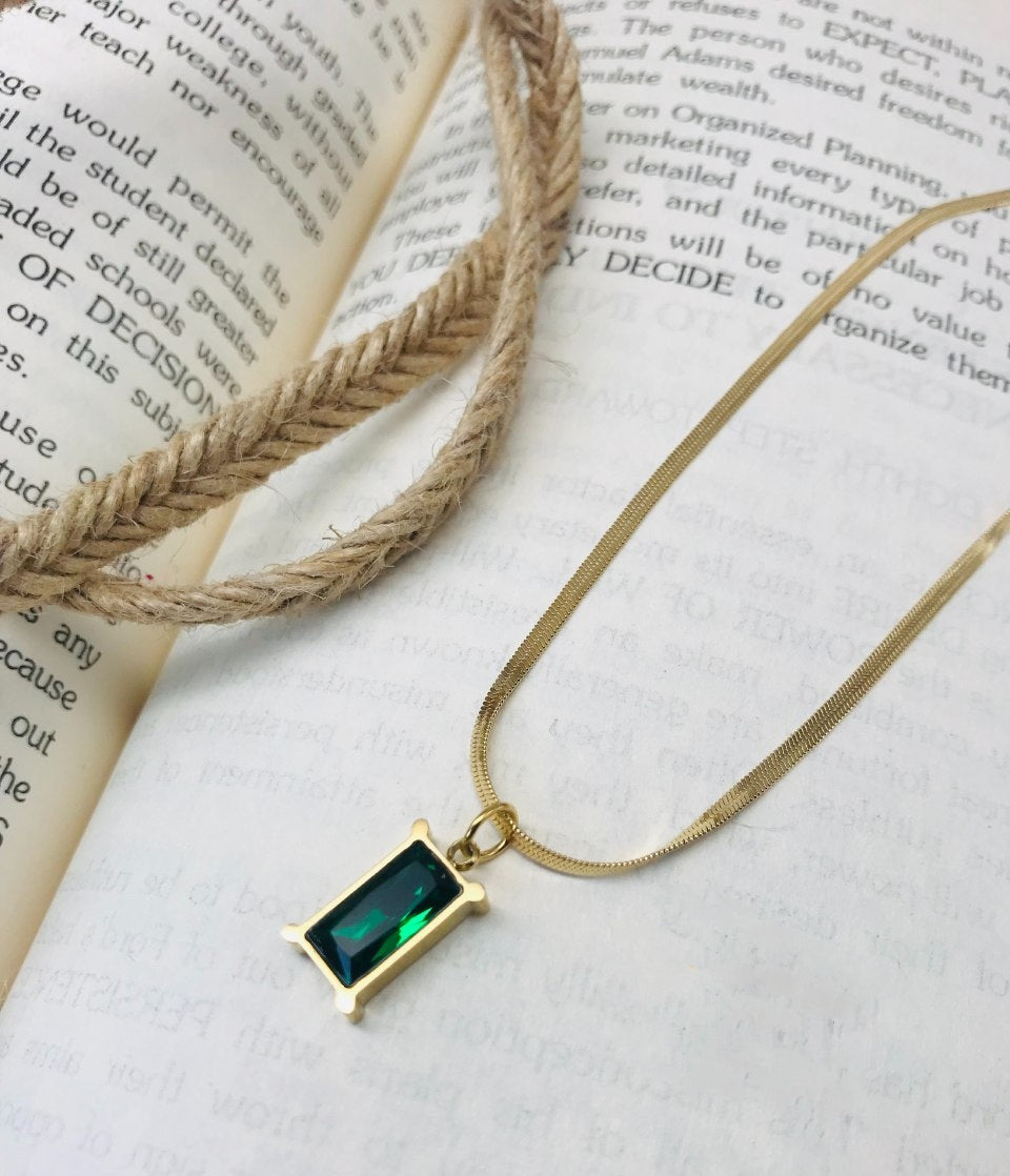 Paige Emerald Necklace