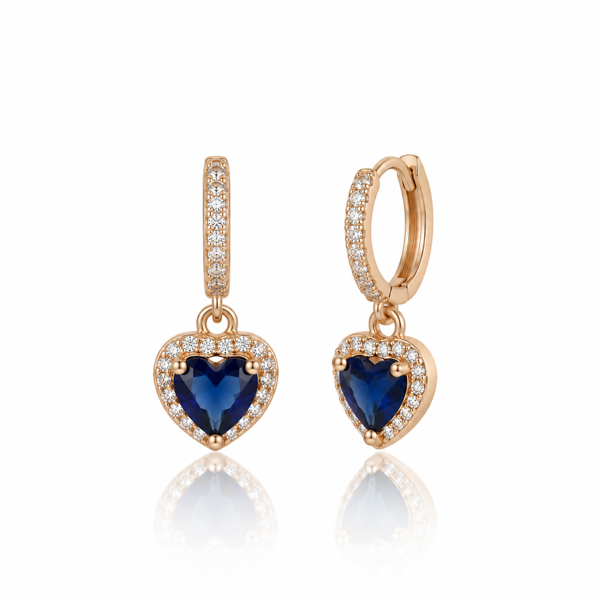 Blue Heart Earrings