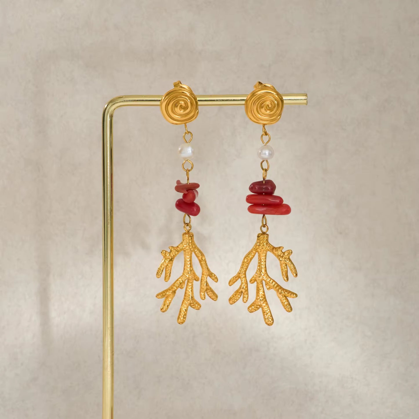 Coral Dusk Earrings