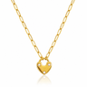 Pearl Heart Lock Necklace