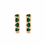 Emerald Heart Hoops
