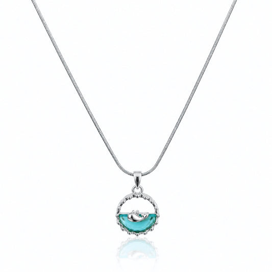 Silver Blue Whale Necklace