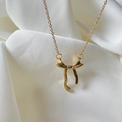 Melted Bow Necklace