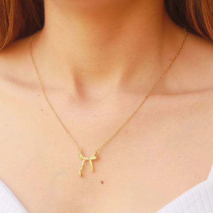 Melted Bow Necklace
