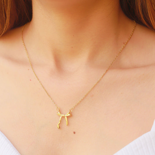 Melted Bow Necklace