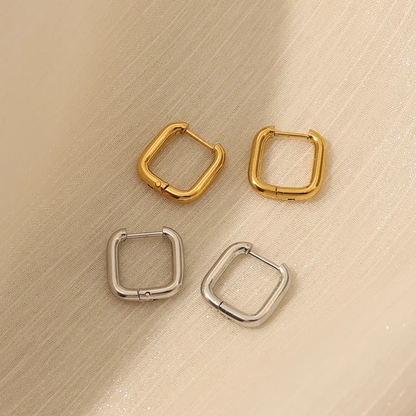 Mini Square Hoop #Gold