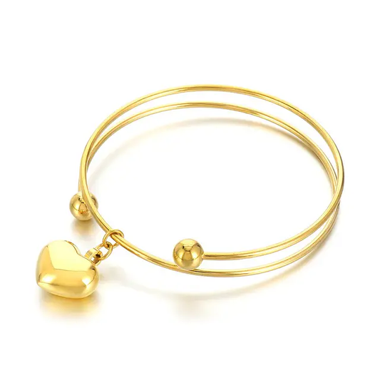 Purva Heart Bracelet #Gold