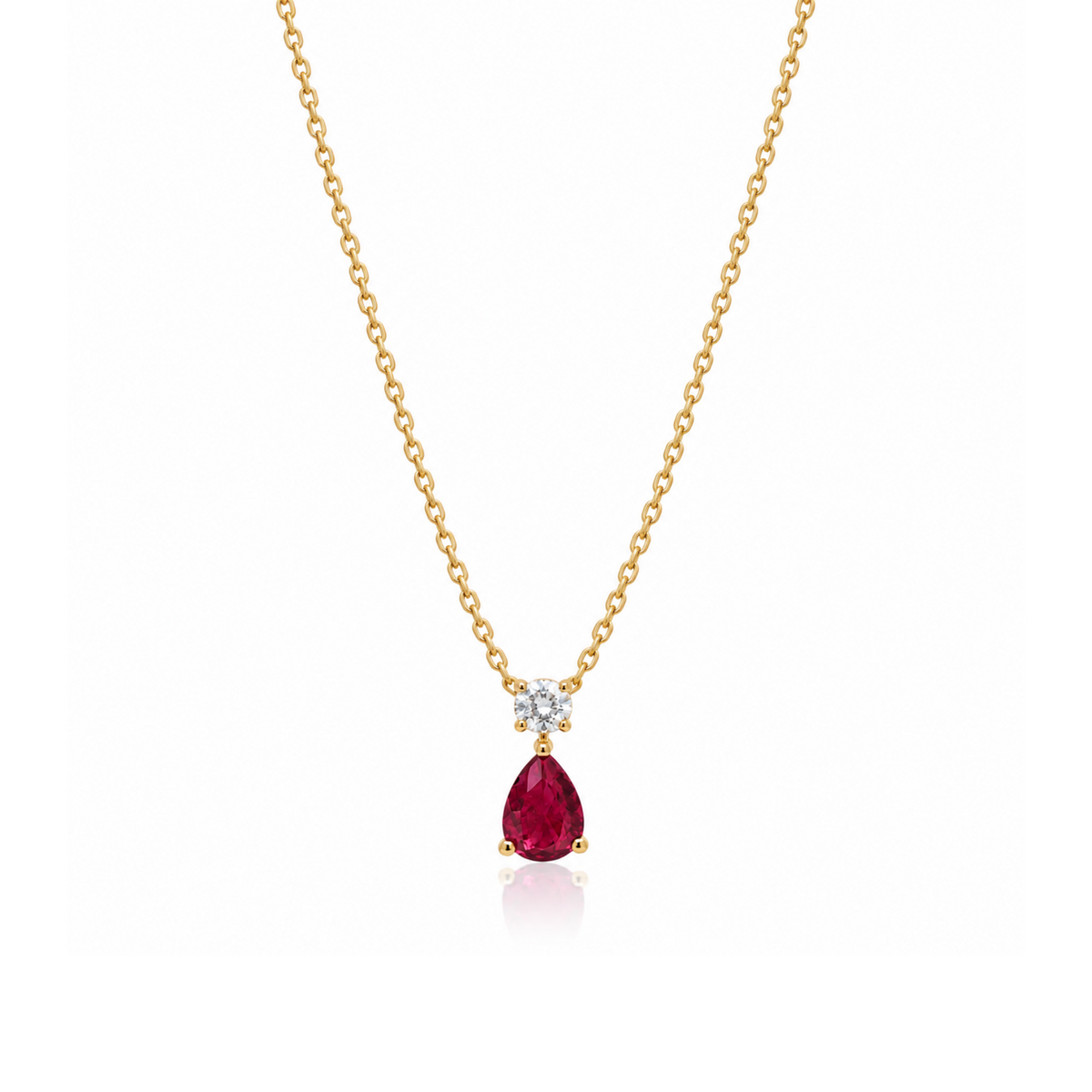 Teardrop Ruby Necklace