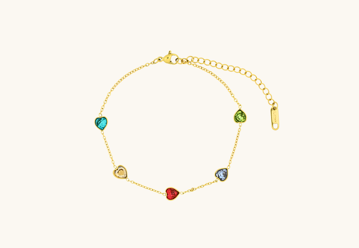 Mathias Colourful Heart Bracelet