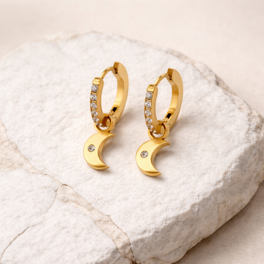 Moon Drop Earrings