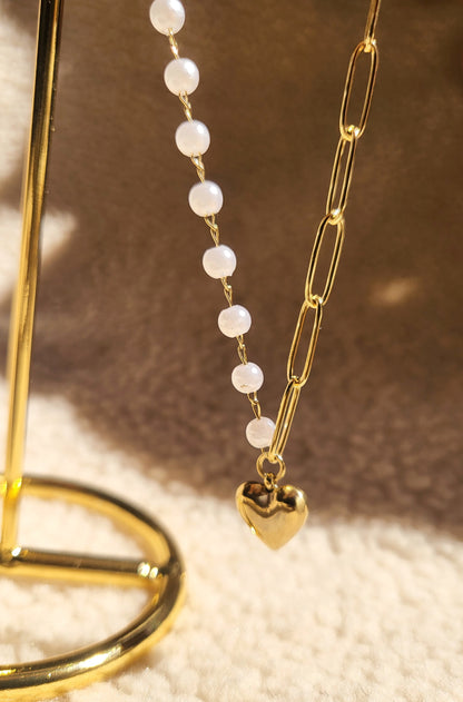 Heart Pearl Necklace