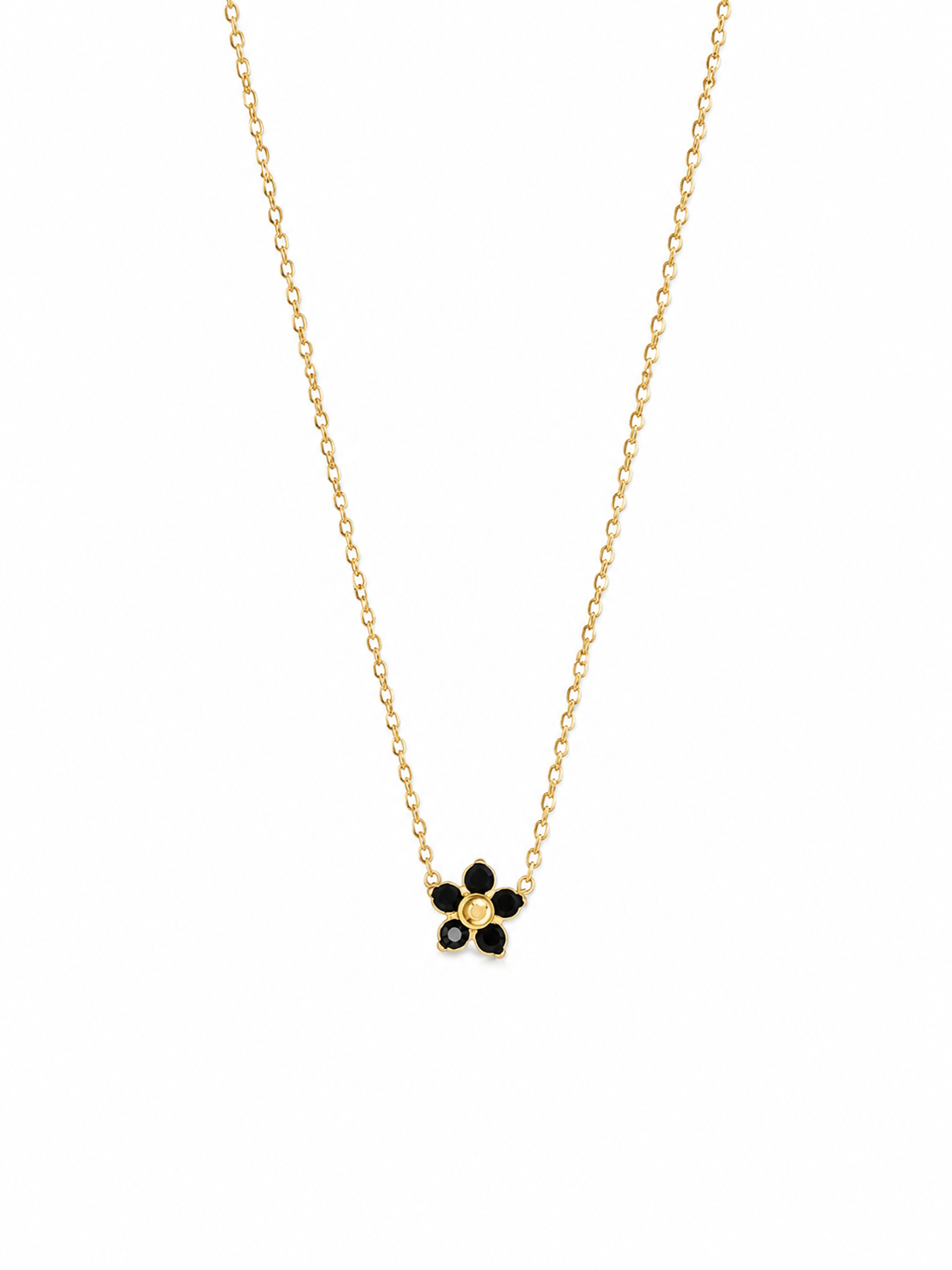 Daisy Black Necklace