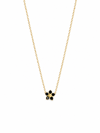 Daisy Black Necklace