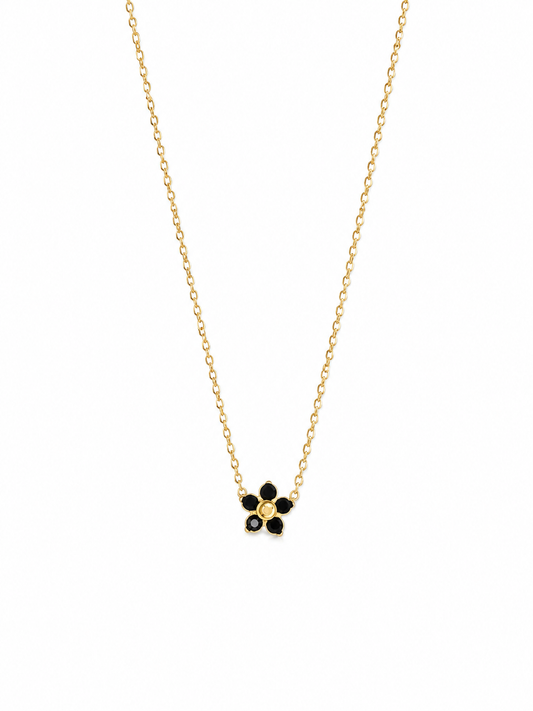 Daisy Black Necklace