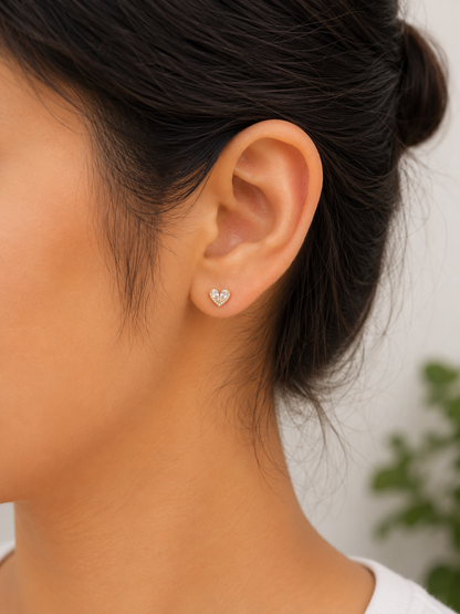 Mini Heart Bling Stud
