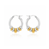 Dual-Tone Luxe Hoop Earrings