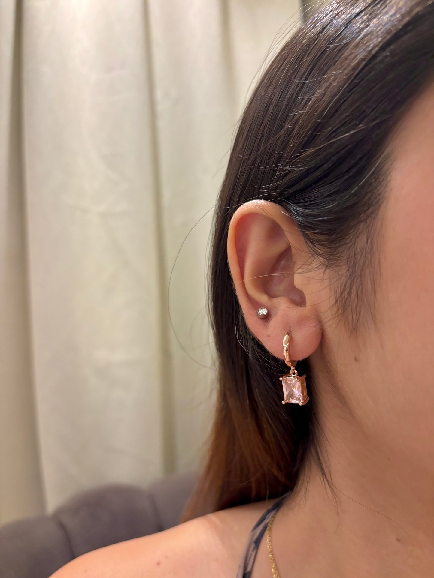Pink Drop Earrings