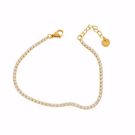 Lean Tennis Bracelet #Gold