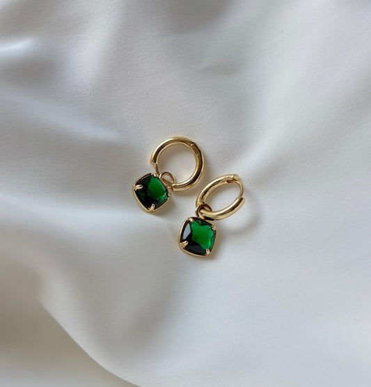 Mia Earrings - Emerald