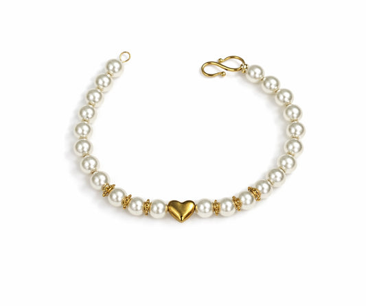 Heart Pearl Bracelet