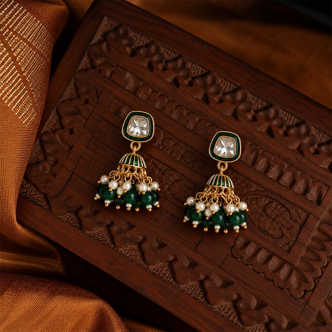 Zareen Emerald Jhumka