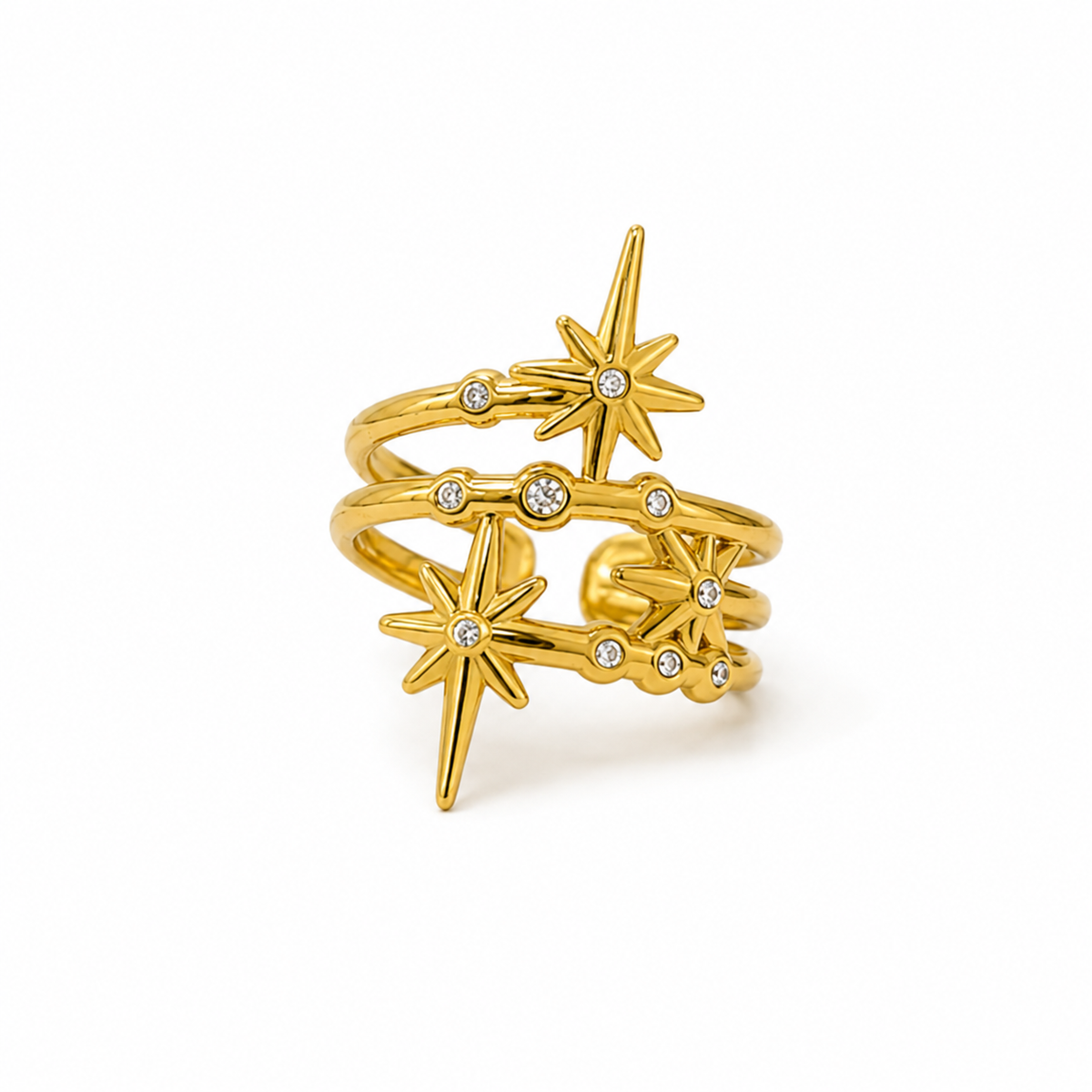 Celestial Starburst Statement Ring
