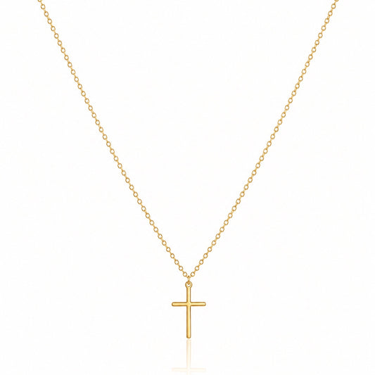 Minimal Cross Necklace