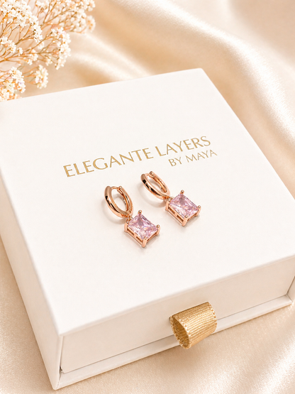 Pink Drop Earrings