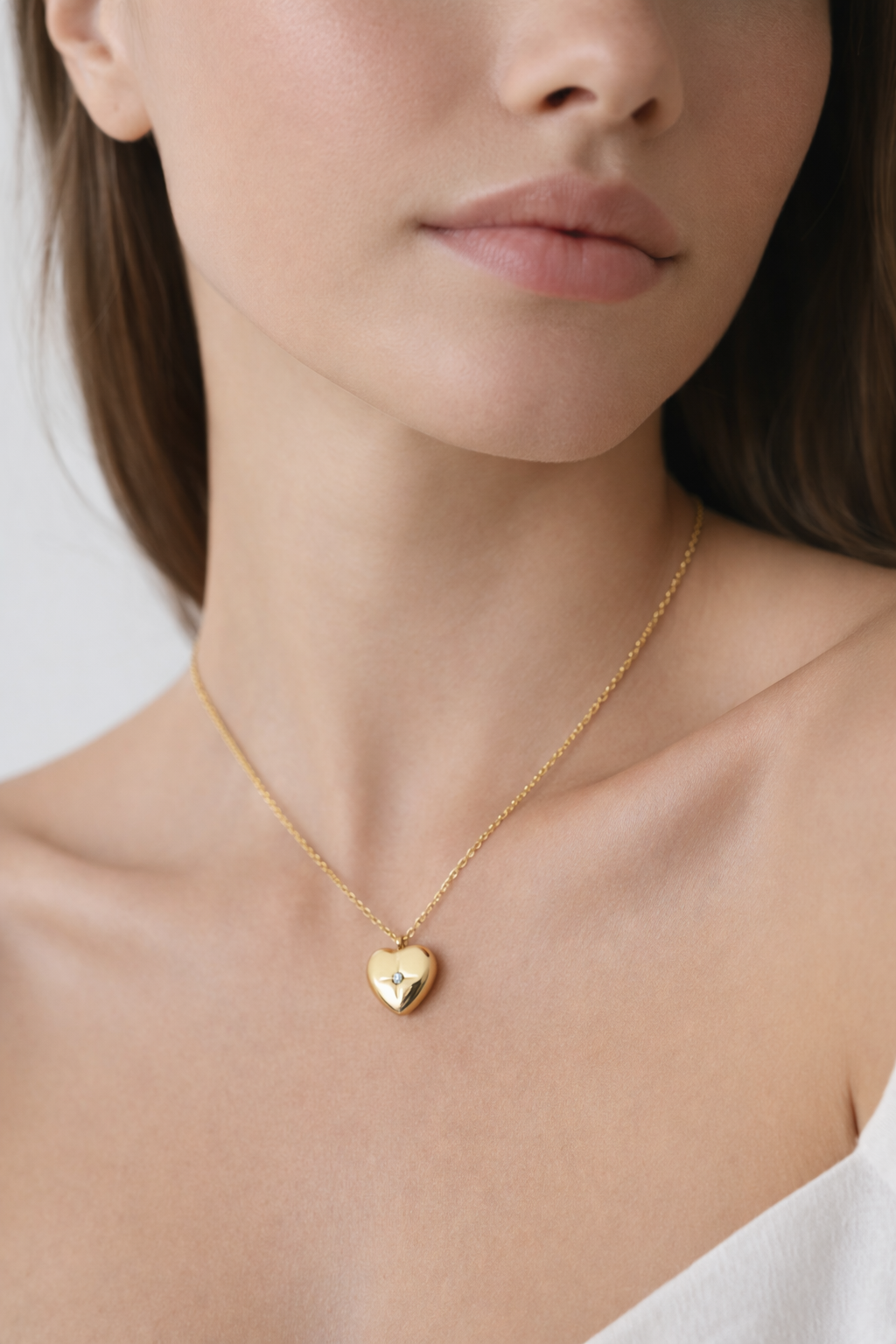 Chunky Heart Star Necklace