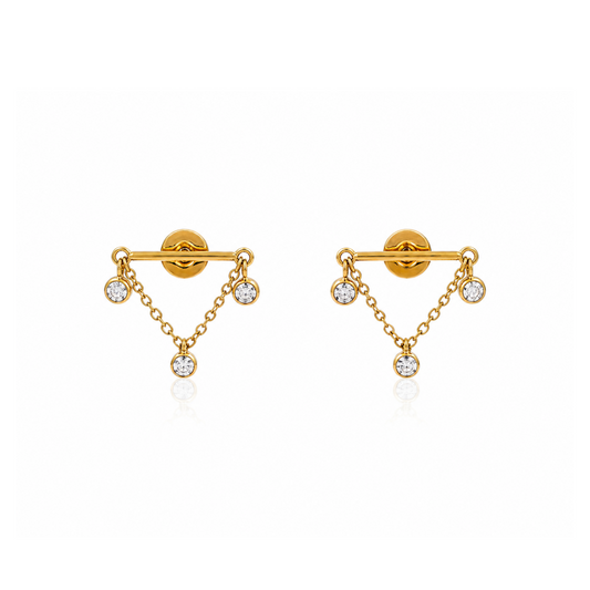 Celeste Chain Bar Earrings
