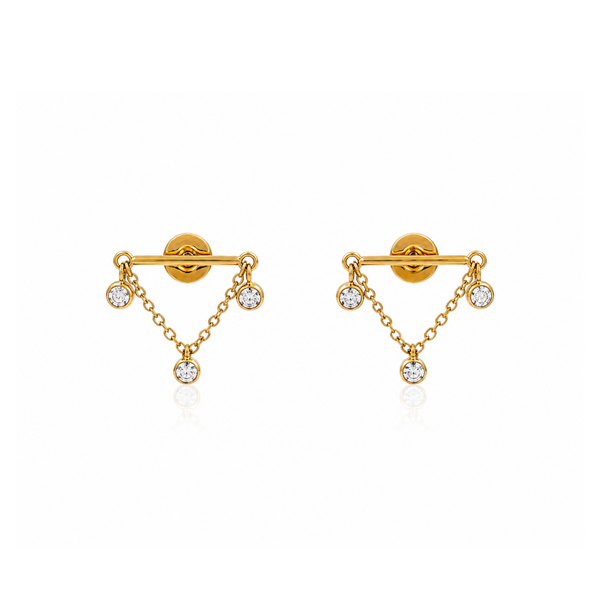 Celeste Chain Bar Earrings