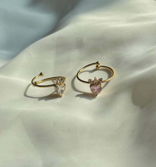 Crown Heart Ring