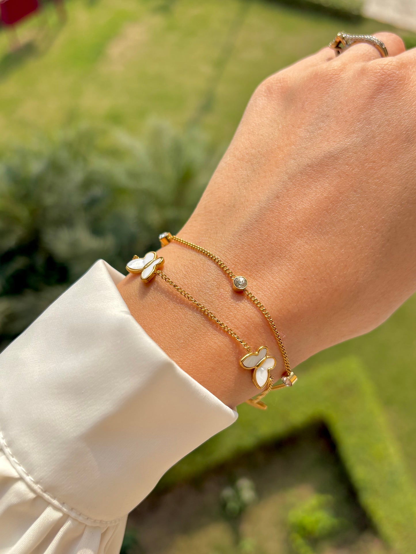 Butterfly Double Layered Bracelet